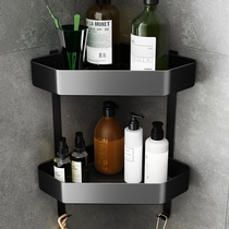 Bathroom shelf toilet bathroom bathroom non-perforated triangular storage shelf shower room wall-mounted wall