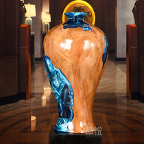 Imported resin solid wood bottle ornaments National style living room entrance desktop hotel decoration home Modern Art