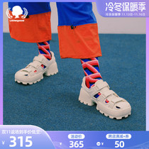 littlegood Japanese girl sports sandals womens 2022 summer new thick bottom all-match small white shoes college