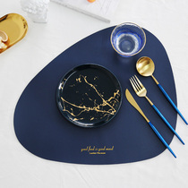 Nordic style light luxury placemat ins wind waterproof and oil-proof heat insulation mat Leather large size mesh red bull row Western mat