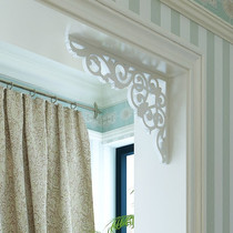 Corner flower wood plastic board hollow decoration wood carving grid ceiling wall sticker door hole passageway diagonal European style PVC ceiling