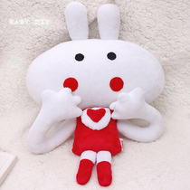 Handmade embroidery self-made diy gift harmful shame rabbit doll puppet doll decompression handmade fabric diy material bag