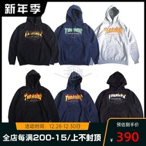 Spot THRASHER FLAME LOGO HOODED FLAME hoodie sweater loose hoodie