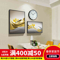 Table decoration painting Restaurant wall Decorative Watch Mural Paintings Three Sets Creativity Hanging Bell Nordic Dining Room Restaurant Hanging Paintings