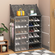 Shoe shelf simple multi-layer dormitory dust shoe cabinet plastic household door shoes storage magic bedroom shelf