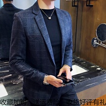 Spring and Autumn New Fashion British Plaid Small Suit Mens Fashion Free Large Size Single West Jacket Mens Slim Suit