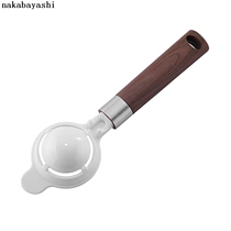 Egg tool tool egg yolk egg yolk separator wood grain white egg white kitchen special baking handle split filter