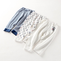 Autumn and Winter Childrens elastic autumn pants cotton thick boys baby boy baby boy thread pants warm pants leggings