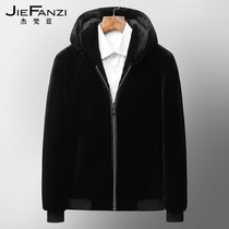 Winter new golden mink fur fur men short locomotive sheep cut wool coat thick real leather coat fur one coat