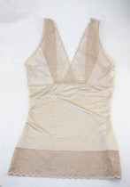 Drunk Na 840 Beauty Back Trunk Body Shaping Top One Seamless Body Lace Sexy Sleeveless Top