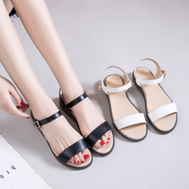 Korean version of the new 12 summer girls 10 flat non-slip sandals 13 primary and secondary school students 15-year-old leather princess shoes