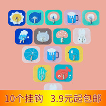 Adhesive hook strong adhesive paste Wall Wall Wall Wall load-bearing suction cup kitchen hook no trace paste door rear hole-free hook