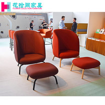 Flowers ten FURNITURE OFFICE SMALL HOUSE TYPE CLOTH ART SINGLE CASUAL CHAIR SOLID WOOD HIGH BACK SOFA RECLINING CHAIR NEGOTIATE CHAIR
