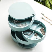 Jewelry box ins Wind Nordic storage box dressing table ornaments Jewelry necklace rotating display box plate decoration