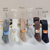 Girls pantyhose spring and autumn cute cartoon doll male newborn baby pants wear girl baby leggings