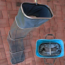 Hanging glue anti-hanging quick-drying black pit square fish pocket folding competitive fishing box wild fishing fishermen portable thickened fishing protection