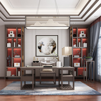 New Chinese all-solid wood desk modern office computer tablelight luxury writing and writing desk study desk and chair