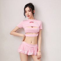 Interest Lingerie Sexy Short Dress Uniform Seductive Truffle Chest Passion Temptation Free of Disengagement Gear Football Baby Teasing Bed