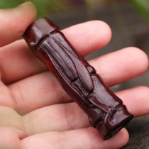 Fuyunchang India small leaf rosewood handmade wood carving festival high-rise bamboo hand handle Wooden text play gift