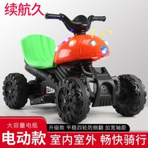 Fat Tiger childrens electric motorcycle 1-3 years old 2 tricycle can sit for adults and children toy car remote control male and female babies