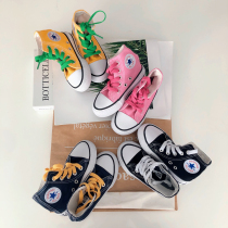 Fall in love with pretty girl girl canvas shoes 2020 Autumn new childrens shoes high-top childrens shoes sneakers 721X