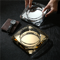 Ashtray creative personality trend crystal glass European large home living room office ashtray Nordic custom