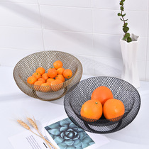 Fruit plate living room Net red creative Nordic home double-layer iron fruit basket simple ins snack storage basket