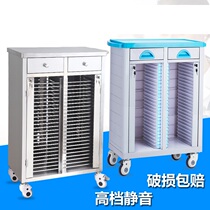 Medical record car Stainless steel medical record car file cabinet thickened medical record cabinet Medical record rack ABS case clip car Medical record clip car