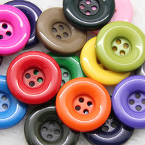 Button button candy color black four eyes big round edge big clothes buckle sweater buckle jacket buckle coat buckle