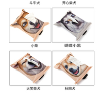 Car tissue box cartoon sun visor creative hanging paper bag car seat back cotton and linen cute car tissue cover