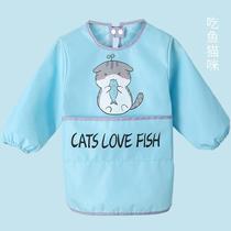 Shirt apron childrens baby clothes girdle logo baby eating painting coat breathable 4