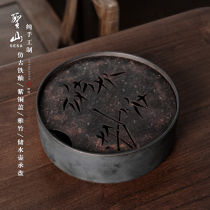 Antique iron glaze copper lid storage kettle bearing ceramic purple sand tea dry bubble tea table kung fu tea set