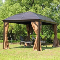 Villa awning outdoor waterproof galvanized sunshine shed courtyard outdoor canopy aluminum alloy four corner pavilion Pavilion