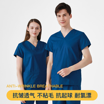 High-end hand-washing clothes womens mens short-sleeved summer thin section operating room brush hand-washing clothes isolation gowns dental surgical gowns long-sleeved