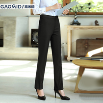 Spring Summer Black Slim Career Small Straight Suit Pants Workwear Formal Suit Pants Women's Working Pants OL