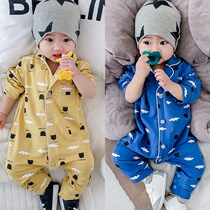 UK next kid baby autumn one-piece spring and autumn long-sleeved climbing suit newborn romper baby home pajamas