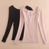 Warm Underwear Womens Slim Fit Winter Tight Fit Body Autumn Clothes Women 2021 New Low Collar Bottom Shirts Single single blouse