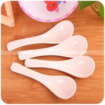 Good quality thick white spoon small soup spoon soup more spoon spoon Kitchen restaurant tableware one yuan two yuan wholesale
