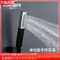 Full Copper Black Shower Spray Gun Booster Shower Single Handheld Bath Lotus Punt Head Home Bath Deity Shower Nozzle Hose