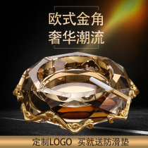 Creative crystal glass ashtray personality trend multifunctional fashion European large ashtray office living room