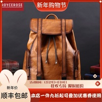 light luxury brand backpack new top-tier bovine leather travel bag full leather men's backpack fashionable Korean style schoolbag trendy