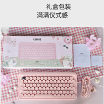 LOFREE lofee polka dot cherry blossom Bluetooth keyboard office wireless mechanical green axis polka dot for Valentines Day gift