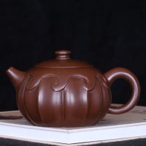 Taiwan returned old purple jar famous master Gu Jizhou early cultural leather made a ribbon west pot