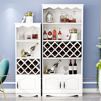 Simple wine rack shelf Modern Jane European floor-to-ceiling wine cabinet Wine grid display cabinet Household small pastoral side cabinet