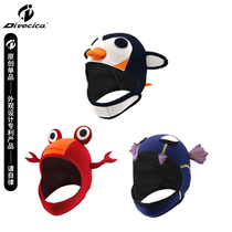 Divecica recommends cute penguin crab devil fish diving headgear custom diving cap personality swimming cap