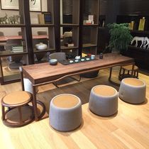High-end New Chinese Tea Table And Chairs Combine Zen tea room Solid Wood Bubble Tea Table Office Succour Yofu Tea Table Tea Art