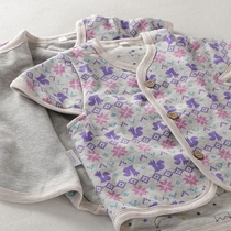 Insured double 11 clearance special autumn and winter womens clothing Japanese Forest style Baby double cotton inner vest snowflake