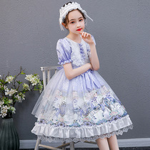 Childrens clothing spring and summer girls dress children lolita princess dress little girl lolita lolita foreign skirt