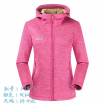 Wolf claw womens thick coat hooded knitted high-elastic fabric Lamb hair thickened lining warm fleece