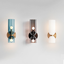 Nordic post-modern bedside glass wall lamp simple personality creative staircase aisle living room TV wall led lamps